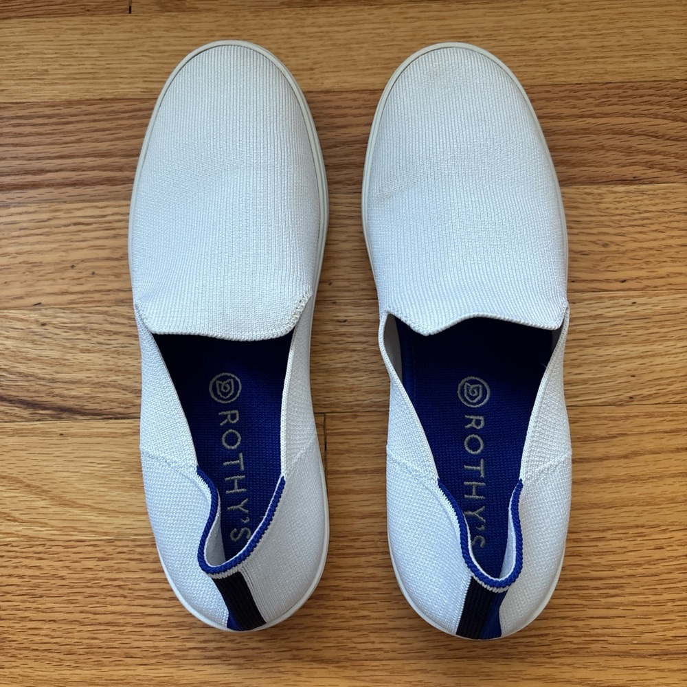 Rothy's Women’s The Original Slip On Sneaker Bright White Sz 9.5 EUC